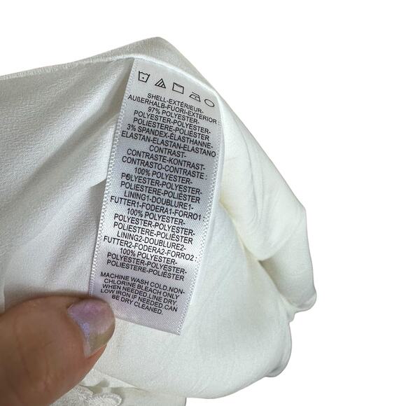 DRESS THE POPULATION Harlow Sleeveless Fit & Flare Midi Dress Size Small White - Picture 7 of 7